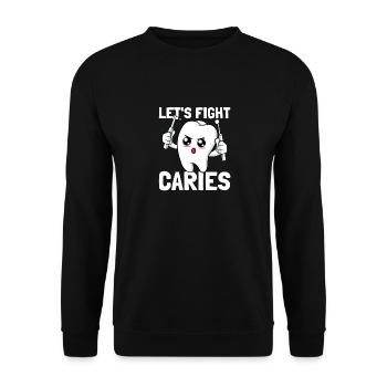 Dental Assistant Caries Dentistry Dentist Student - Unisex Sweatshirt - black - Front - Alina (178cm) & Michal (187cm)