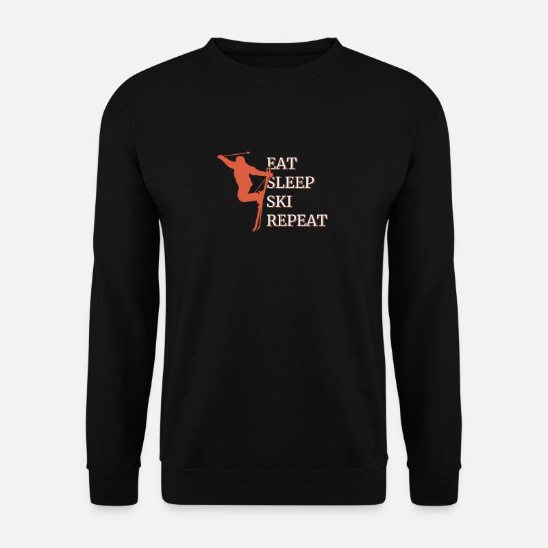 Eat Sleep Ski Repeat - Unisex Sweatshirt - black