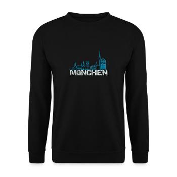 Munich skyline - Sweat-shirt Unisexe - noir - Devant - Alina (178cm) & Michal (187cm)