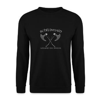 Shieldmaiden Viking Germanic Tea - Unisex Sweatshirt - black - Front - Alina (178cm) & Michal (187cm)