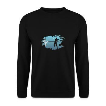 tennis tennis joueur de tennis raquette court de tennis sp - Sweat-shirt Unisexe - noir - Devant - Alina (178cm) & Michal (187cm)