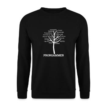 "Programmer Tree" | Programmer - Unisex Sweatshirt - black - Front - Alina (178cm) & Michal (187cm)
