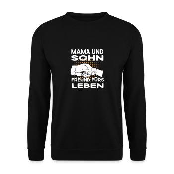 Mama Und Sohn Freunde Fürs Leben - Unisex Pullover - Schwarz - Vorne - Alina (178cm) & Michal (187cm)
