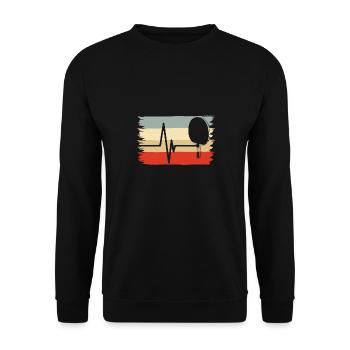table tennis table tennis racket table tennis player - Unisex Sweatshirt - black - Front - Alina (178cm) & Michal (187cm)