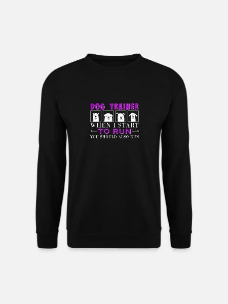 Dog trainer in dog training on dog place - Unisex Sweatshirt - black