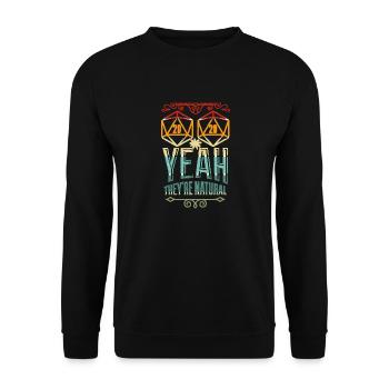 RPG Gamer Retro RPG Dice Dice D20 - Sweat-shirt Unisexe - noir - Devant - Alina (178cm) & Michal (187cm)