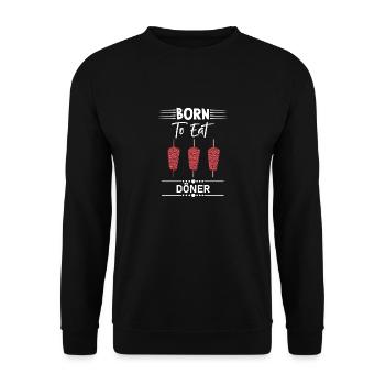 Doner kebab saying - Unisex Sweatshirt - black - Front - Alina (178cm) & Michal (187cm)