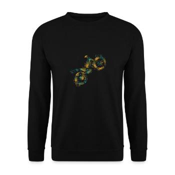 Trial Motorrad - Unisex Pullover - Schwarz - Vorne - Alina (178cm) & Michal (187cm)