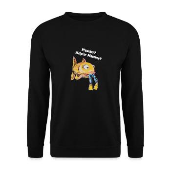 Taucher - Welcher Taucher - Unisex Pullover - Schwarz - Vorne - Alina (178cm) & Michal (187cm)