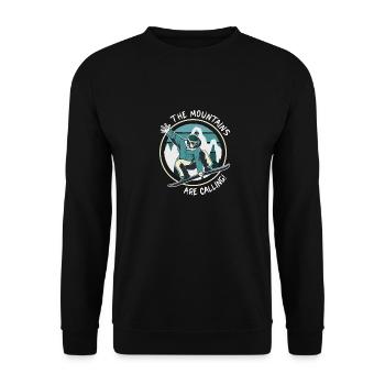 Snowboard Wintersport Berge Schnee Freestyle Shred - Unisex Pullover - Schwarz - Vorne - Alina (178cm) & Michal (187cm)