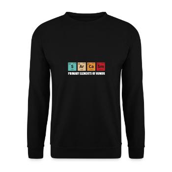 Science chemistry physics math biologist nerd - Unisex Sweatshirt - black - Front - Alina (178cm) & Michal (187cm)