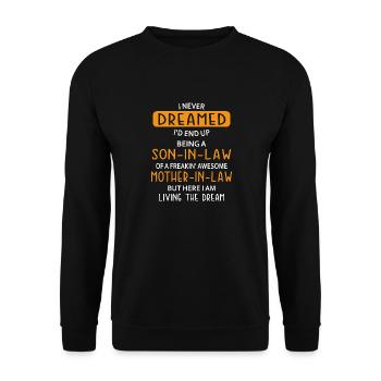 Je n'ai jamais rêvé que je finirais par être belle-mère - Sweat-shirt Unisexe - noir - Devant - Alina (178cm) & Michal (187cm)