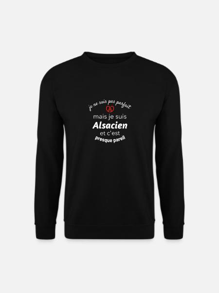 pas parait mais alsacien presque pareil - Sweat-shirt Unisexe - noir