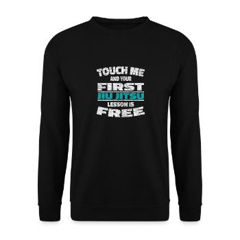 Jiu Jitsu Touch Me And Your First Jiu Jitsu Lesson - Sweat-shirt Unisexe - noir - Devant - Alina (178cm) & Michal (187cm)