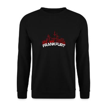 Frankfurt skyline - Unisex Sweatshirt - black - Front - Alina (178cm) & Michal (187cm)