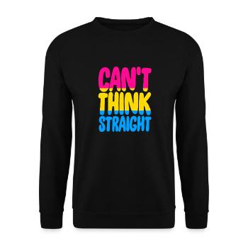 Pansexual Pride Community kann nicht direkt an Rig denken - Unisex Pullover - Schwarz - Vorne - Alina (178cm) & Michal (187cm)