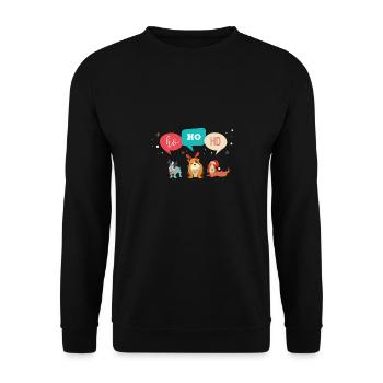 christmas dog team - Sweat-shirt Unisexe - noir - Devant - Alina (178cm) & Michal (187cm)