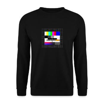 Motif de test rétro - Sweat-shirt Unisexe - noir - Devant - Alina (178cm) & Michal (187cm)