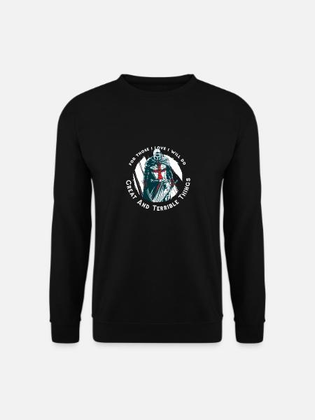 Ritter Tempelritter Vintage Retro T-Shirt - Unisex Pullover - Schwarz