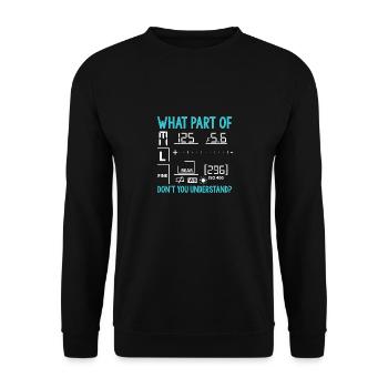 Dictons de photographie | Cadeaux de photographe photographe - Sweat-shirt Unisexe - noir - Devant - Alina (178cm) & Michal (187cm)