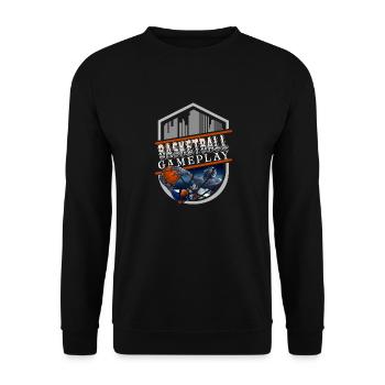 Basketballer Basketball BBall Basket - Unisex Pullover - Schwarz - Vorne - Alina (178cm) & Michal (187cm)