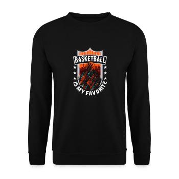 Basketballer Basketball BBall Basket - Unisex Pullover - Schwarz - Vorne - Alina (178cm) & Michal (187cm)