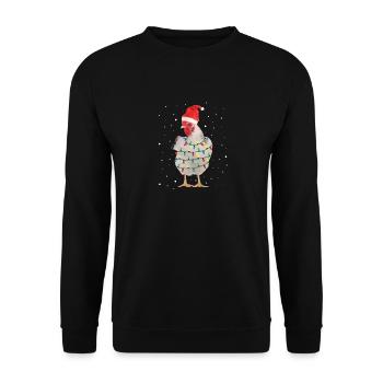 Poulet de Noël - Sweat-shirt Unisexe - noir - Devant - Alina (178cm) & Michal (187cm)
