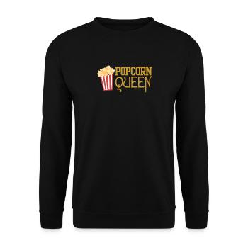 Bon à entendre pour être appelé Poppin' Popcorn Quee - Sweat-shirt Unisexe - noir - Devant - Alina (178cm) & Michal (187cm)