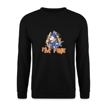 Horse knight - Unisex Sweatshirt - black - Front - Alina (178cm) & Michal (187cm)