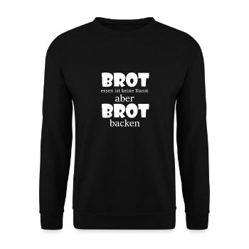 Brot backen - Unisex Pullover - Schwarz - Vorne - Alina (178cm) & Michal (187cm)