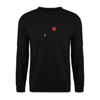 Bienen Imker Herz Geschenkidee - Unisex Pullover - Schwarz - Vorne - Alina (178cm) & Michal (187cm)