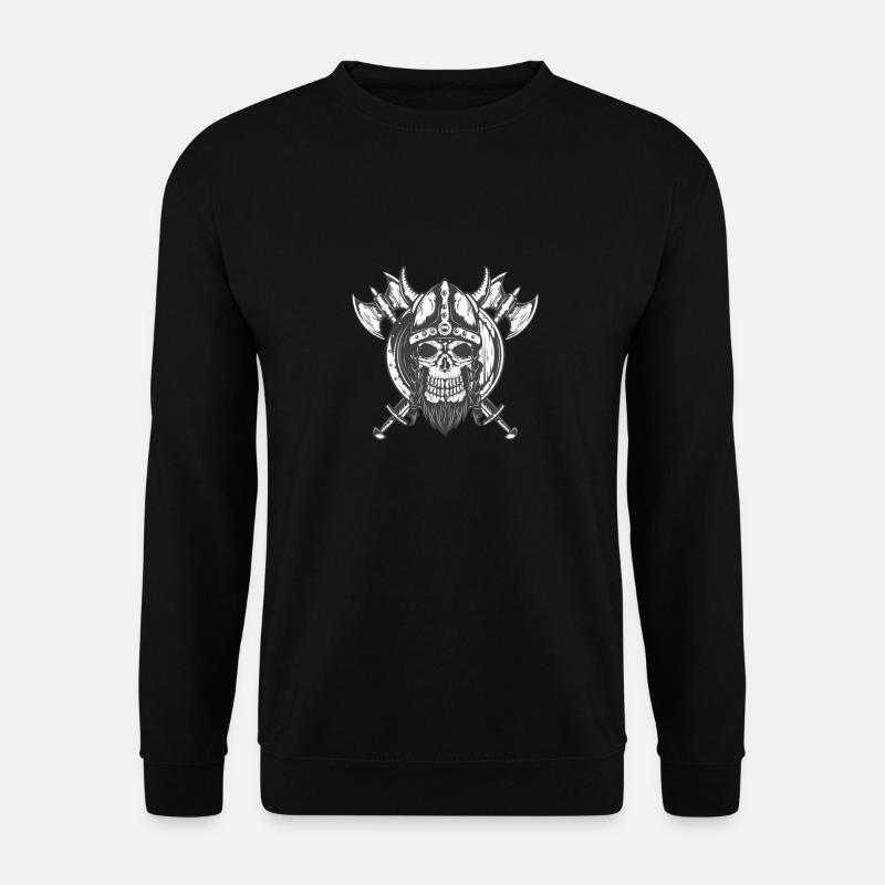 Viking Skull Shield Combat - Unisex Sweatshirt - black
