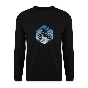 Trial Bike - Unisex Pullover - Schwarz - Vorne - Alina (178cm) & Michal (187cm)