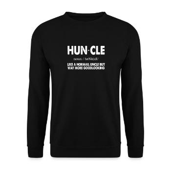 Comme un oncle normal mais bien plus amusant - Sweat-shirt Unisexe - noir - Devant - Alina (178cm) & Michal (187cm)