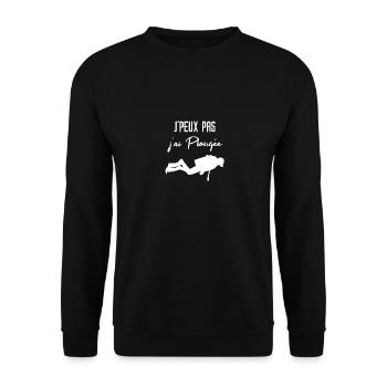 I can't I dive (Scuba diving) - Unisex Sweatshirt - black - Front - Alina (178cm) & Michal (187cm)