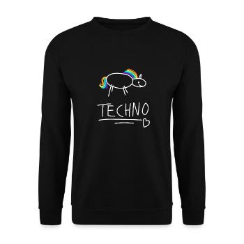 techno musik music electronic hardtekk goa house - Unisex Pullover - Schwarz - Vorne - Alina (178cm) & Michal (187cm)