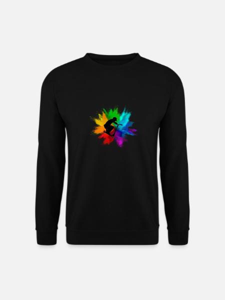 Stunt Scooter Stunt Geschenk Tretroller Skater - Unisex Pullover - Schwarz