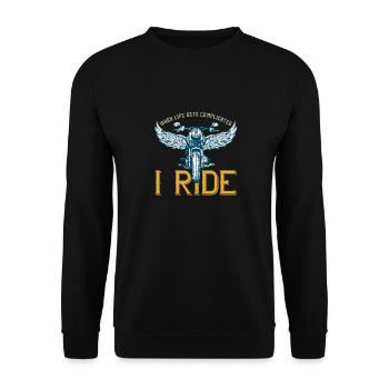 Dessins de rockers et de motards chez Bikertreff - Sweat-shirt Unisexe - noir - Devant - Alina (178cm) & Michal (187cm)
