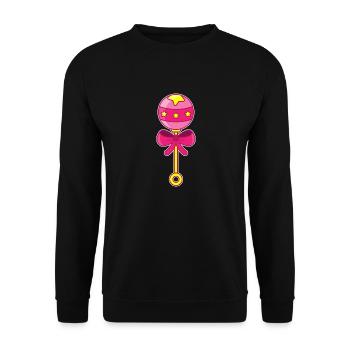 Pink baby rattle - Unisex Sweatshirt - black - Front - Alina (178cm) & Michal (187cm)