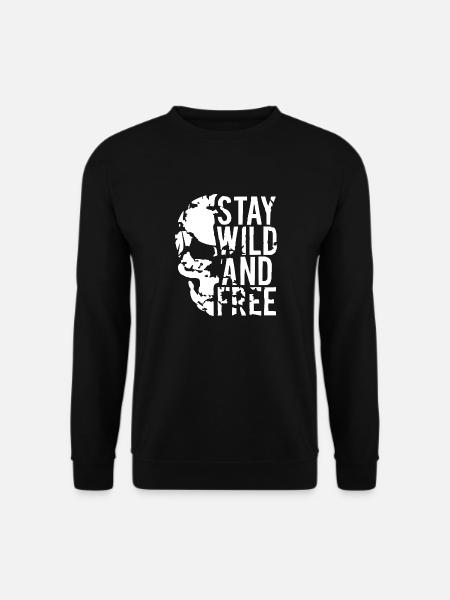 Skull Wild Free Ghost - Sweat-shirt Unisexe - noir