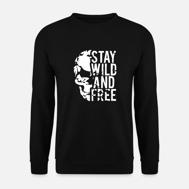 Schädel Wild Free Ghost - Unisex Pullover - Schwarz