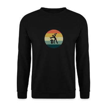Blacksmith Farrier Locksmith Vintage Gift Idea - Unisex Sweatshirt - black - Front - Alina (178cm) & Michal (187cm)