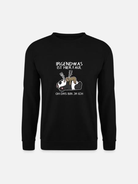 Faultier Spruch Panda Bär - Unisex Pullover - Schwarz