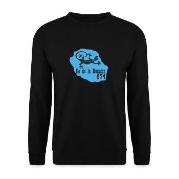 974 Reunion Island - Unisex Sweatshirt - black - Front - Alina (178cm) & Michal (187cm)