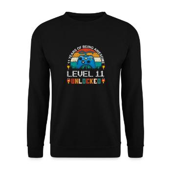 11e anniversaire Gamer Gamer Gift Controller - Sweat-shirt Unisexe - noir - Devant - Alina (178cm) & Michal (187cm)