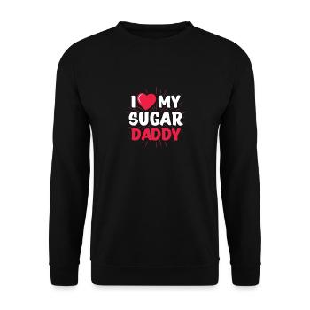 I Love My Sugar Daddy Dirty Sexy Kink BDSM Fetish - Sweat-shirt Unisexe - noir - Devant - Alina (178cm) & Michal (187cm)
