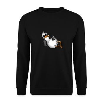 FUNNY SEAGULL NORTH GERMAN NORTH SEA BALTIC SEA WADDEN SEA - Unisex Sweatshirt - black - Front - Alina (178cm) & Michal (187cm)