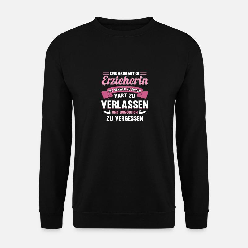 Kindergärtnerin Großartige Erzieherin Hortnerin - Unisex Pullover - Schwarz