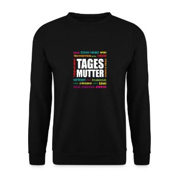 Tagesmutter Tagesmutti Kindertagesmutter - Unisex Pullover - Schwarz - Vorne - Alina (178cm) & Michal (187cm)