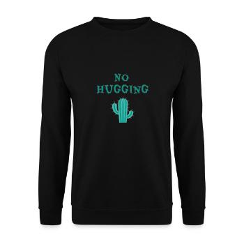 Pas de câlin, Cactus, Cactus TShirt, Cactus, Distance - Sweat-shirt Unisexe - noir - Devant - Alina (178cm) & Michal (187cm)